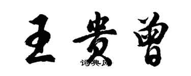 胡问遂王贵曾行书个性签名怎么写