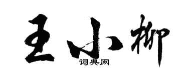 胡问遂王小柳行书个性签名怎么写