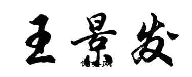 胡问遂王景发行书个性签名怎么写