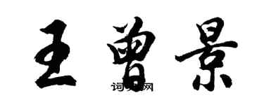 胡问遂王曾景行书个性签名怎么写