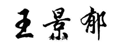 胡问遂王景郁行书个性签名怎么写