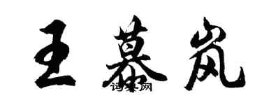 胡问遂王慕岚行书个性签名怎么写