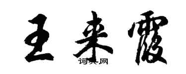 胡问遂王来霞行书个性签名怎么写