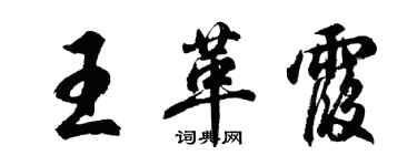 胡问遂王革霞行书个性签名怎么写