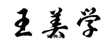 胡问遂王美学行书个性签名怎么写