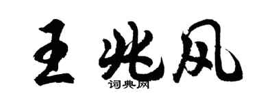 胡问遂王兆风行书个性签名怎么写