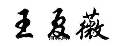 胡问遂王夏薇行书个性签名怎么写