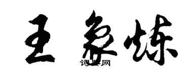 胡问遂王象炼行书个性签名怎么写