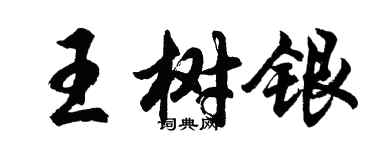 胡问遂王树银行书个性签名怎么写