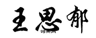 胡问遂王思郁行书个性签名怎么写