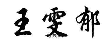 胡问遂王雯郁行书个性签名怎么写