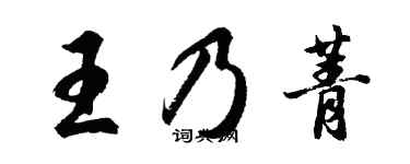 胡问遂王乃菁行书个性签名怎么写