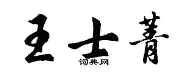 胡问遂王士菁行书个性签名怎么写
