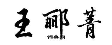 胡问遂王郦菁行书个性签名怎么写
