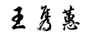 胡问遂王隽蕙行书个性签名怎么写