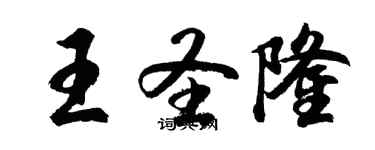 胡问遂王圣隆行书个性签名怎么写