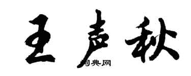 胡问遂王声秋行书个性签名怎么写