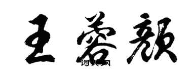 胡问遂王蓉颜行书个性签名怎么写