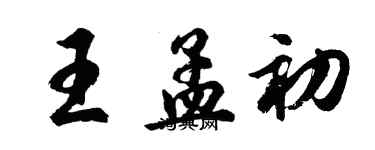 胡问遂王孟初行书个性签名怎么写