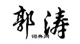 胡问遂郭涛行书个性签名怎么写