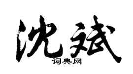 胡问遂沈斌行书个性签名怎么写