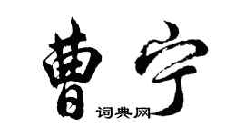 胡问遂曹宁行书个性签名怎么写