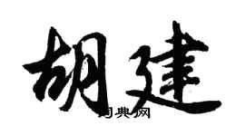 胡问遂胡建行书个性签名怎么写