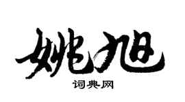 胡问遂姚旭行书个性签名怎么写