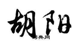 胡问遂胡阳行书个性签名怎么写