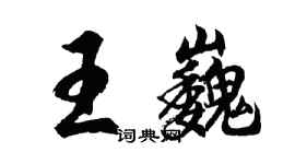 胡问遂王巍行书个性签名怎么写