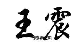 胡问遂王震行书个性签名怎么写