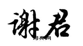 胡问遂谢君行书个性签名怎么写