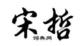 胡问遂宋哲行书个性签名怎么写