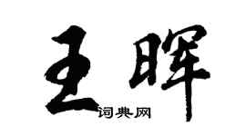 胡问遂王晖行书个性签名怎么写
