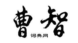 胡问遂曹智行书个性签名怎么写