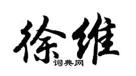 胡问遂徐维行书个性签名怎么写