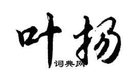 胡问遂叶扬行书个性签名怎么写