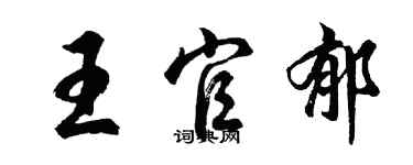 胡问遂王官郁行书个性签名怎么写