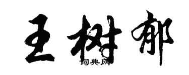 胡问遂王树郁行书个性签名怎么写