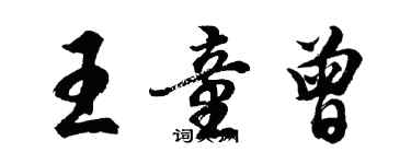 胡问遂王童曾行书个性签名怎么写