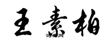 胡问遂王素柏行书个性签名怎么写