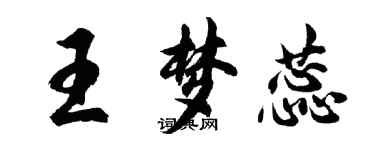 胡问遂王梦蕊行书个性签名怎么写