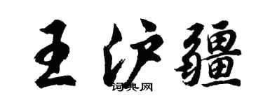 胡问遂王沪疆行书个性签名怎么写