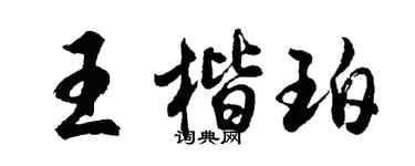 胡问遂王楷珀行书个性签名怎么写