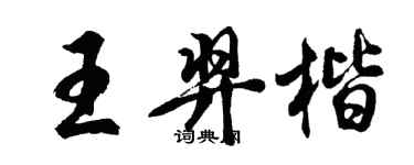 胡问遂王羿楷行书个性签名怎么写