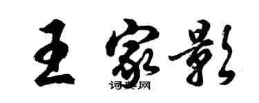 胡问遂王家影行书个性签名怎么写