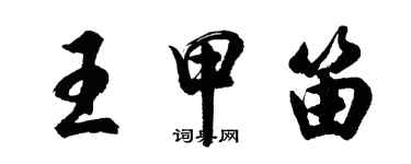 胡问遂王甲笛行书个性签名怎么写