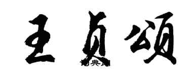 胡问遂王贞颂行书个性签名怎么写
