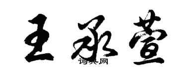 胡问遂王承萱行书个性签名怎么写