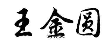胡问遂王金圆行书个性签名怎么写